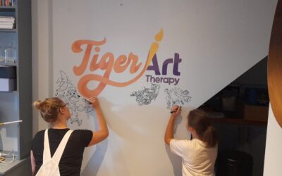 Doodling on our new doodle wall